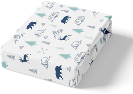 Castle Fairy Bear Deer Print Twin Fitted Sheet Set 1
