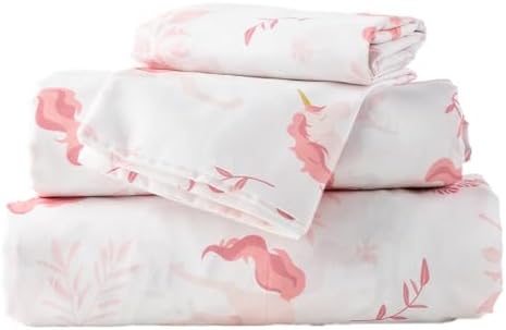 Bunnikins Clover 3-Piece Twin Sheet Set - Unicorn Girl Print