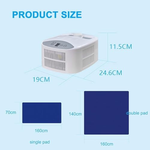 JINEKU Water-Cooled Mattress with Semiconductor Cooling and 1-9 Hour Timer