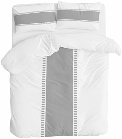 Sabolny Pure Grey Bedding Duvet Cover Set 3 Piece