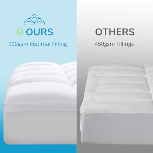 wOod-it TwinXL Mattress Topper - Cooling Breathable 900gsm Down Alternative