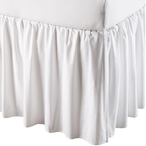 SVLinenBeding 3 Sided Split Corner Bed Skirt 12 Inch Drop