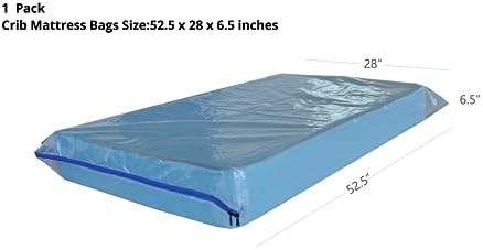 JUNESHE Crib Mattress Storage Bag - Waterproof Zipper Encasement