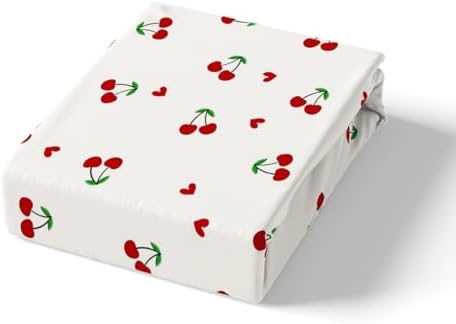 Feelyou Kids Red Cherry Fitted Sheet Set