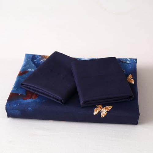 MAG 3pcs Butterfly Duvet Cover Set for Toddler Girls