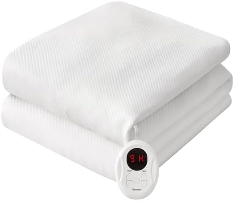 Bwarm Waterproof Heated Mattress Pad with 9 Heat Settings and Memory Function