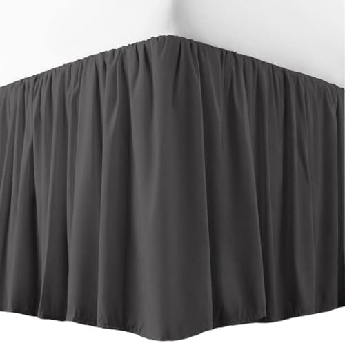 3 Sided Split Dust Ruffled Bed Skirt Gray 700 TC