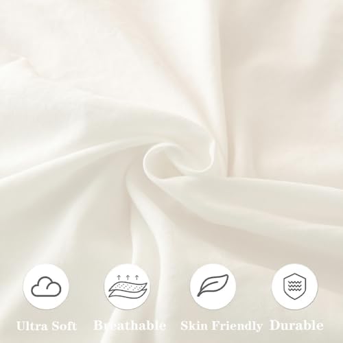 White Ruffle Duvet Cover Set 3Pcs King Size 100 Microfiber