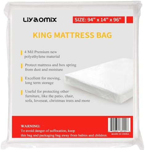 Liyaomix 4 Mil King Mattress Encasement