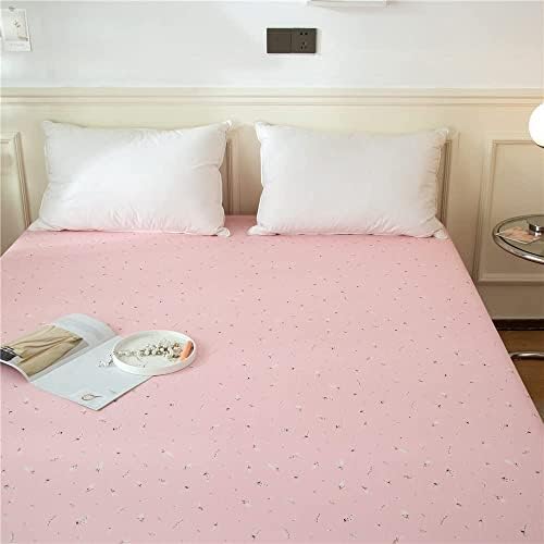LifeTB Floral Print Cotton Fitted Sheet Twin Size 1