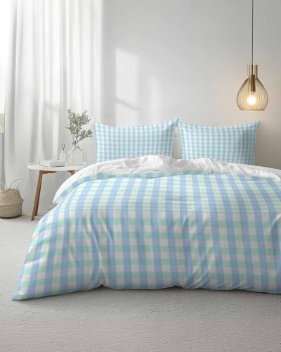 ZOE GARDEN Aqua Blue Green Duvet Cover Set