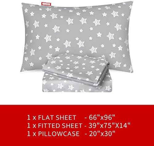 Twin Bed Sheets Set for Kids with Microfiber Comfort