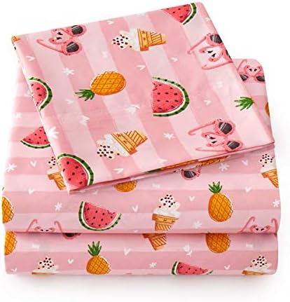 1500 Supreme Kids Bed Sheet Set - Twin Summer Fun Pink