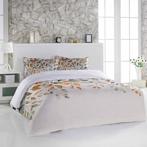 Alandar Home Autumn Thanksgiving Sage Leaves Duvet Cover Set