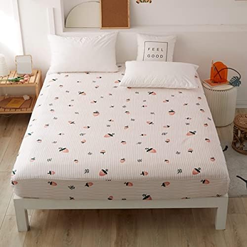 Feelyou Cute Strawberry Bed Sheet Set for Kids Twin