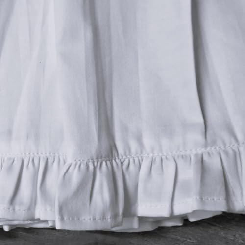 3 Sided Elasticated Wrap Around Ruffle Bed Skirt - White 700 TC Egyptian Cotton