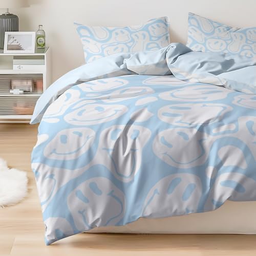 Watbro Soft Microfiber Duvet Set Twin Light Blue