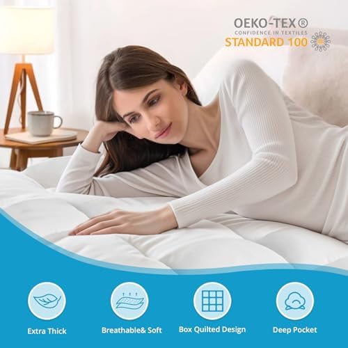 King Mattress Topper with Cooling Breathable Design