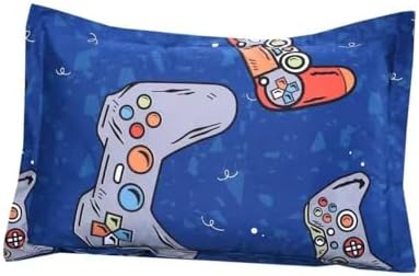 SDIII Blue Gamer Full Fitted Sheet Set with 2 Pillowcases