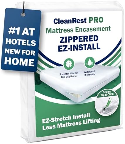 CleanRest Pro Mattress Encasement - Waterproof Bed Bug Proof