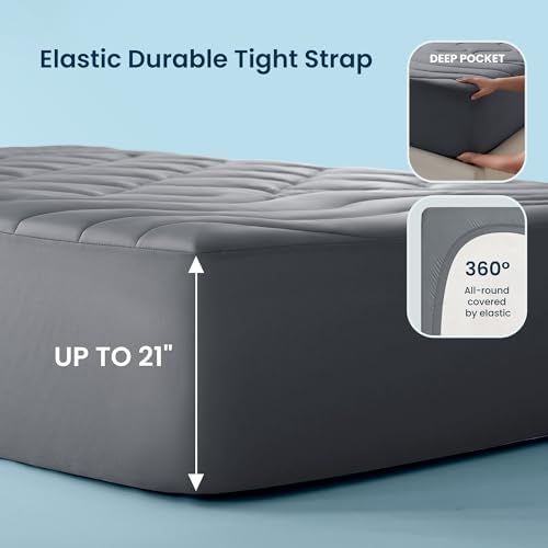 Sleep Zone Cooling Mattress Pad Queen