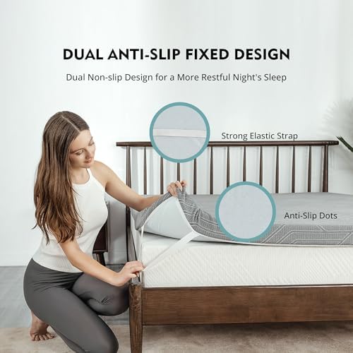 EGOHOME 3 Inch Gel Memory Foam Mattress Topper with Breathable Cover