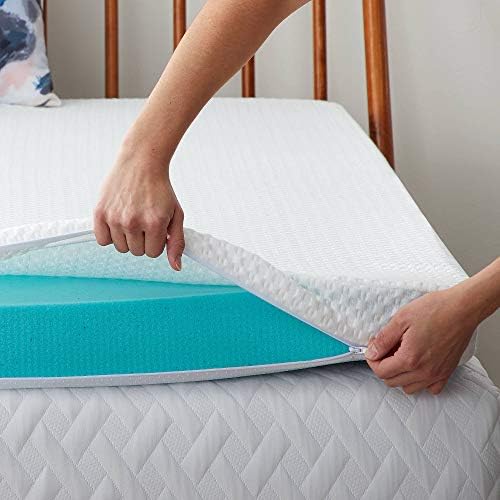Lucid 2 Inch Mattress Topper Cover King - Zipper Design