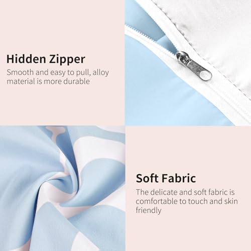 Watbro Soft Microfiber Duvet Set Twin Light Blue