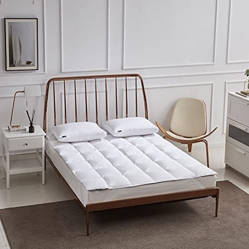 Beautyrest Queen Mattress Topper with Tencel Cotton Blend and Feather Down