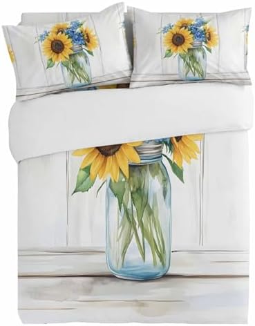 Alandar Home 3 Piece Summer Farm Floral Bedding Set
