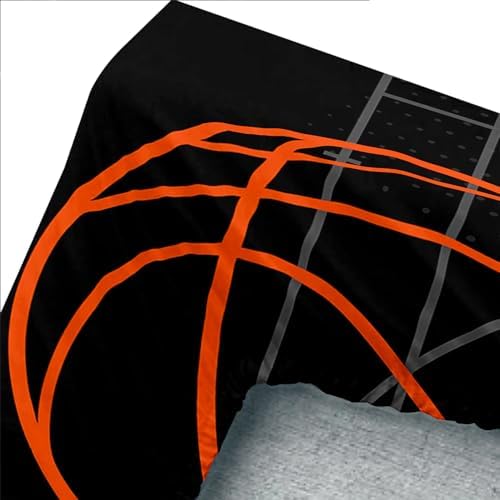 UEVBF Basketball Court Twin Fitted Sheet Set