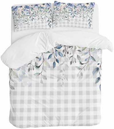 Sabolny Blue Flowers Duvet Cover Set 3 Piece 1