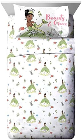 Jay Franco Disney Princess and Frog Twin Sheet Set - 3 Piece