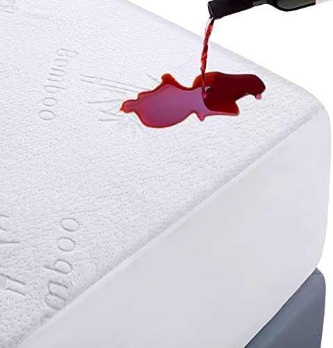 Kayfia Waterproof Mattress Protector with Breathable Bamboo Viscose Cover