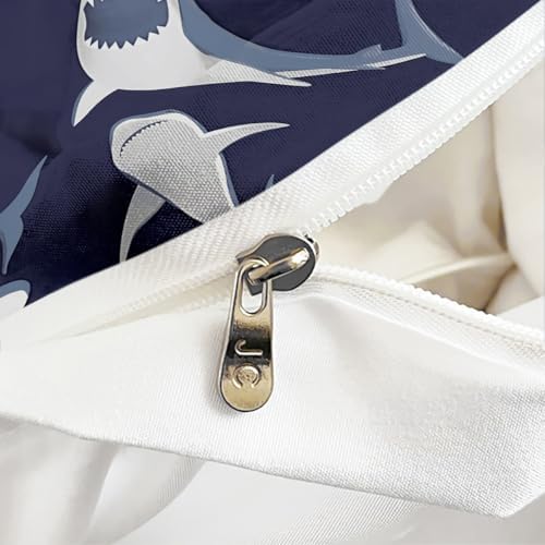 Shark Fish Print Kids Duvet Cover Set