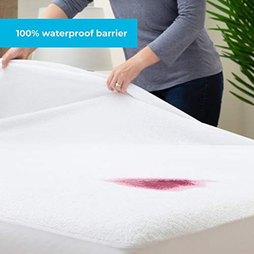 Linenspa Cotton Terry Waterproof Mattress Protector - Full Size 1
