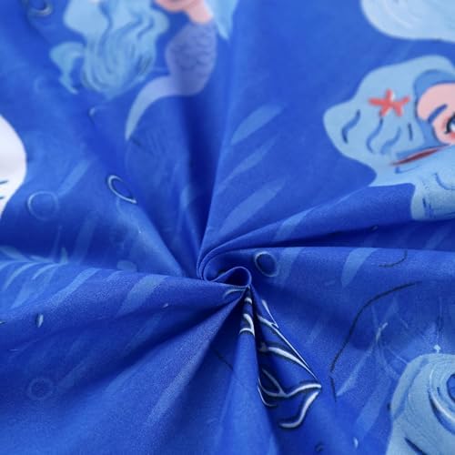 MAG Mermaid Comforter Set Twin Size Blue Kids Bedding 1