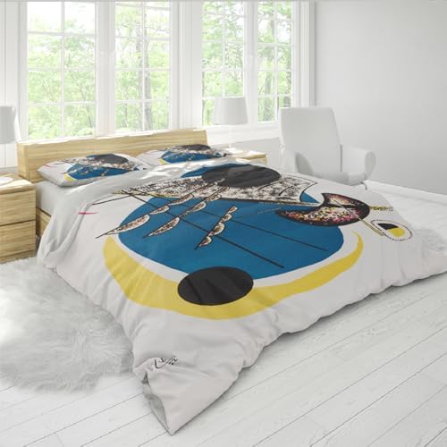HOBBOY Cartoon Kids Duvet Cover Set with Zipper 3pc California King