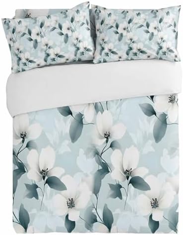 Alandar Home 3 Piece Summer Duvet Cover Set with Pillow Shams