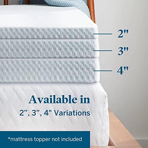 Lucid 2 Inch Mattress Topper Cover King - Zipper Design