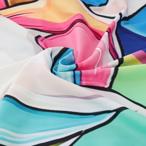 FUYEUN Unicorn Bedding Set 4Pcs Rainbow Sheets for Kids