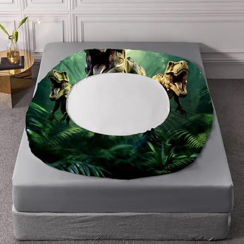 VTKON Dinosaur 3D Print Bed Sheet Set for Kids