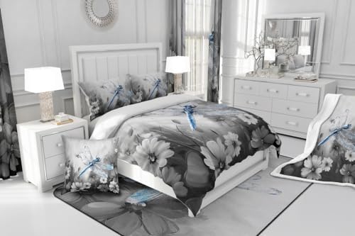 Erosebridal Dragonfly Duvet Cover Set for Girls