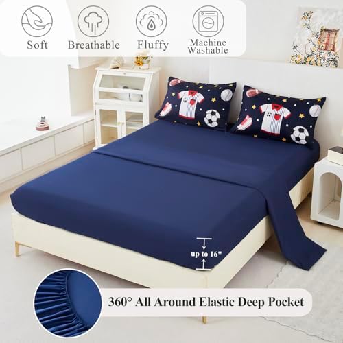 ZSYAYAHA Boys Queen Comforter Set 5 Pieces