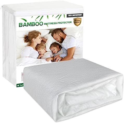 Kayfia Waterproof Mattress Protector with Breathable Bamboo Viscose Cover