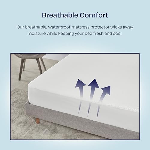 California Design Den Waterproof King Mattress Protector - Soft and Cooling