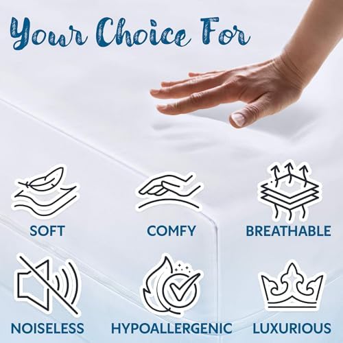 Guardmax Jersey Knitted Queen Mattress Encasement with Deep Pockets and Zipper