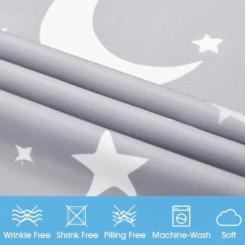 BYSURE Kids Sheets Set MoonStars 4 Piece Deep Pocket