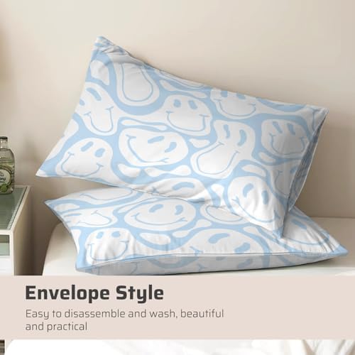 Watbro Soft Microfiber Duvet Set Twin Light Blue