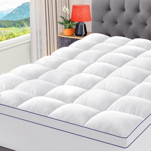 CYMULA King Mattress Topper - Cooling Thick Plush Breathable